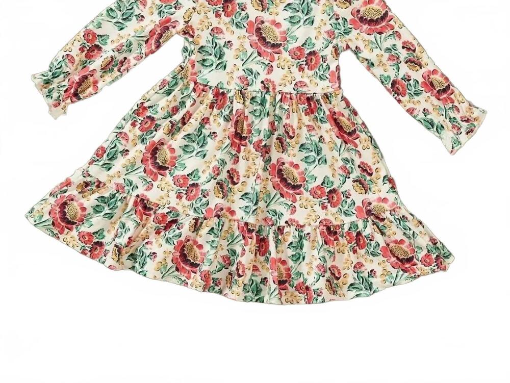 NEW PETE + LUCY girls harvest blooms dress in natural